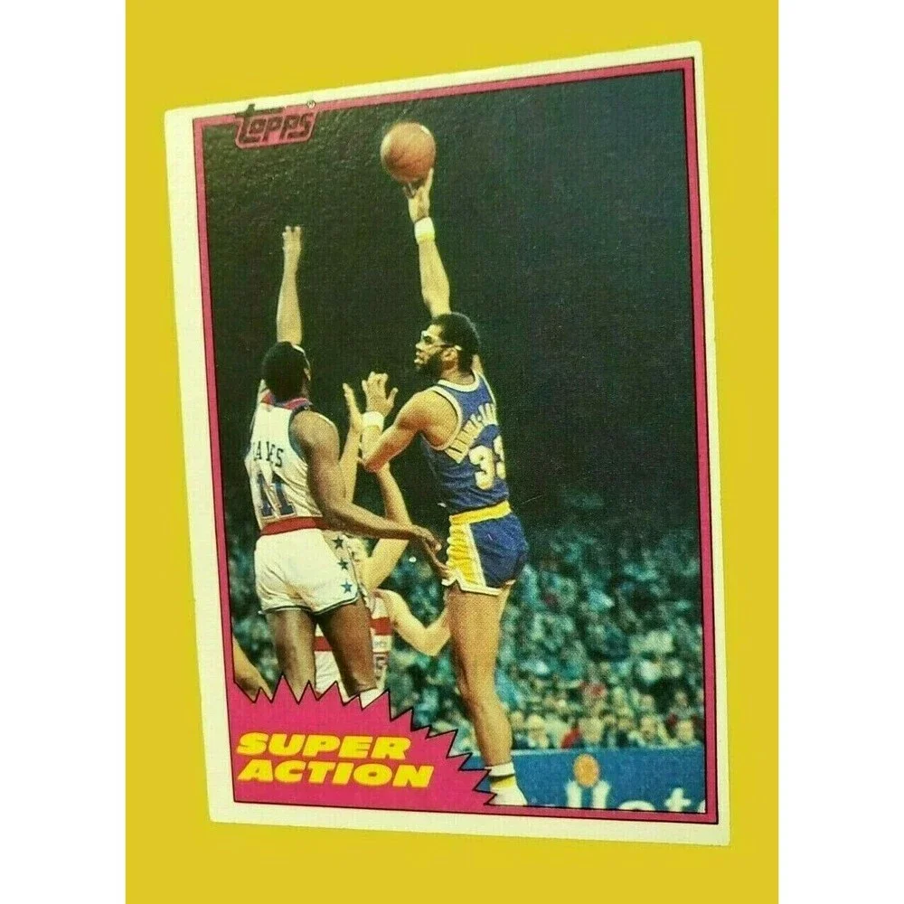 1981-82 Topps KAREEM ABDUL-JABBAR Basketball Card #106 Los Angeles Lakers HOF